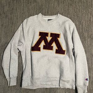 UMM Champion Light Gray Crewneck